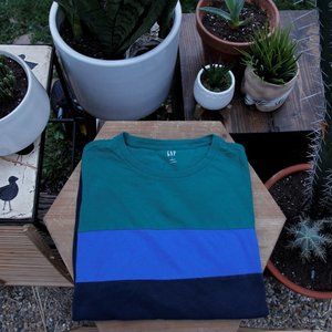 GAP Long Sleeve Casual Colorblock T-Shirt